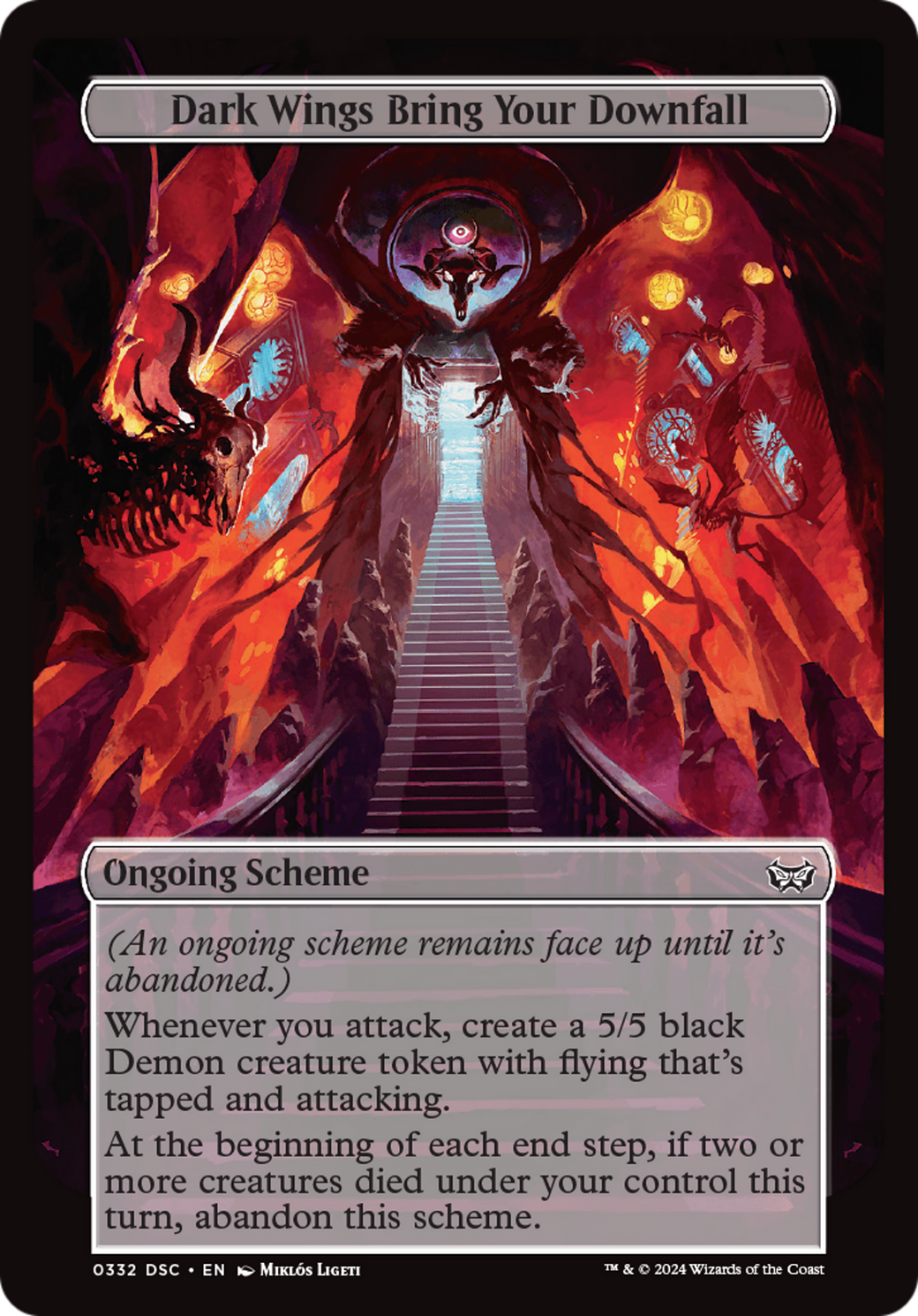 Dark Wings Bring Your Downfall (Full Art) [Duskmourn: Archenemy] | PLUS EV GAMES 