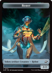 Robot // Emblem - Tezzeret, Cruel Captain Double-Sided Token [Edge of Eternities Tokens] | PLUS EV GAMES 