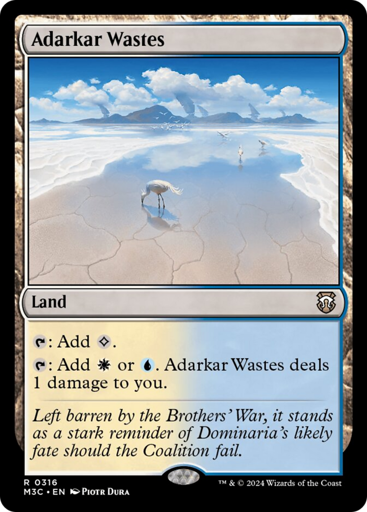 Adarkar Wastes (Ripple Foil) [Modern Horizons 3 Commander] | PLUS EV GAMES 