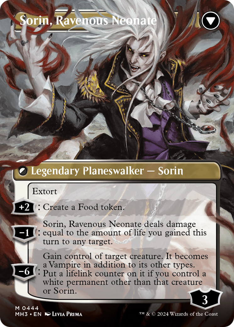 Sorin of House Markov // Sorin, Ravenous Neonate (Borderless) [Modern Horizons 3] | PLUS EV GAMES 