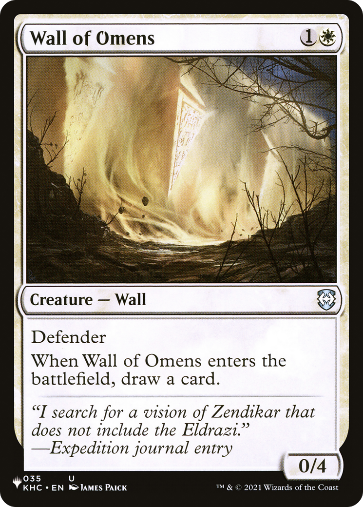 Wall of Omens (KHC) [The List] | PLUS EV GAMES 