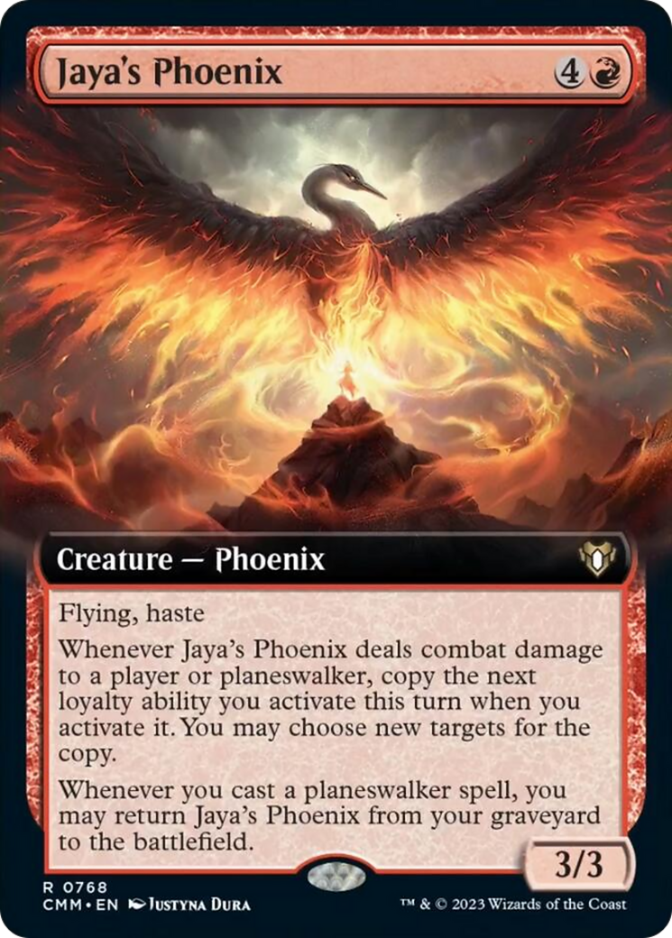 Jaya's Phoenix (Extended Art) [Commander Masters] | PLUS EV GAMES 