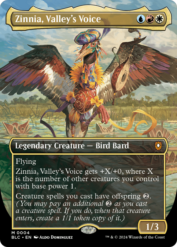 Zinnia, Valley's Voice (Borderless) [Bloomburrow Commander] | PLUS EV GAMES 