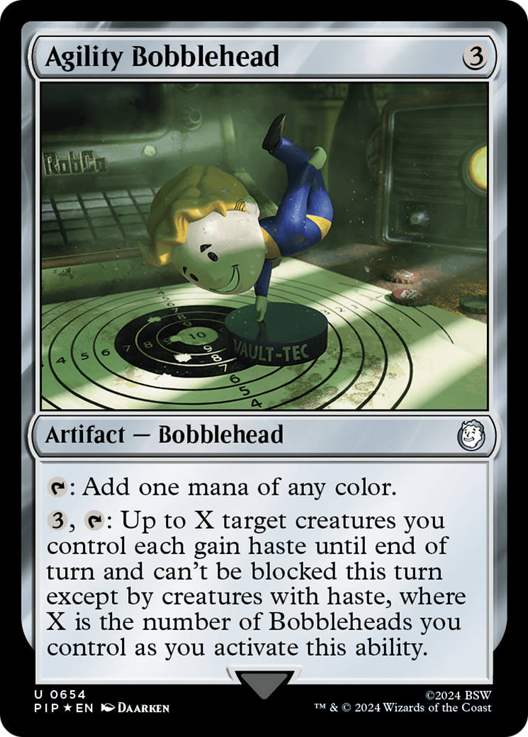 Agility Bobblehead (Surge Foil) [Fallout] | PLUS EV GAMES 