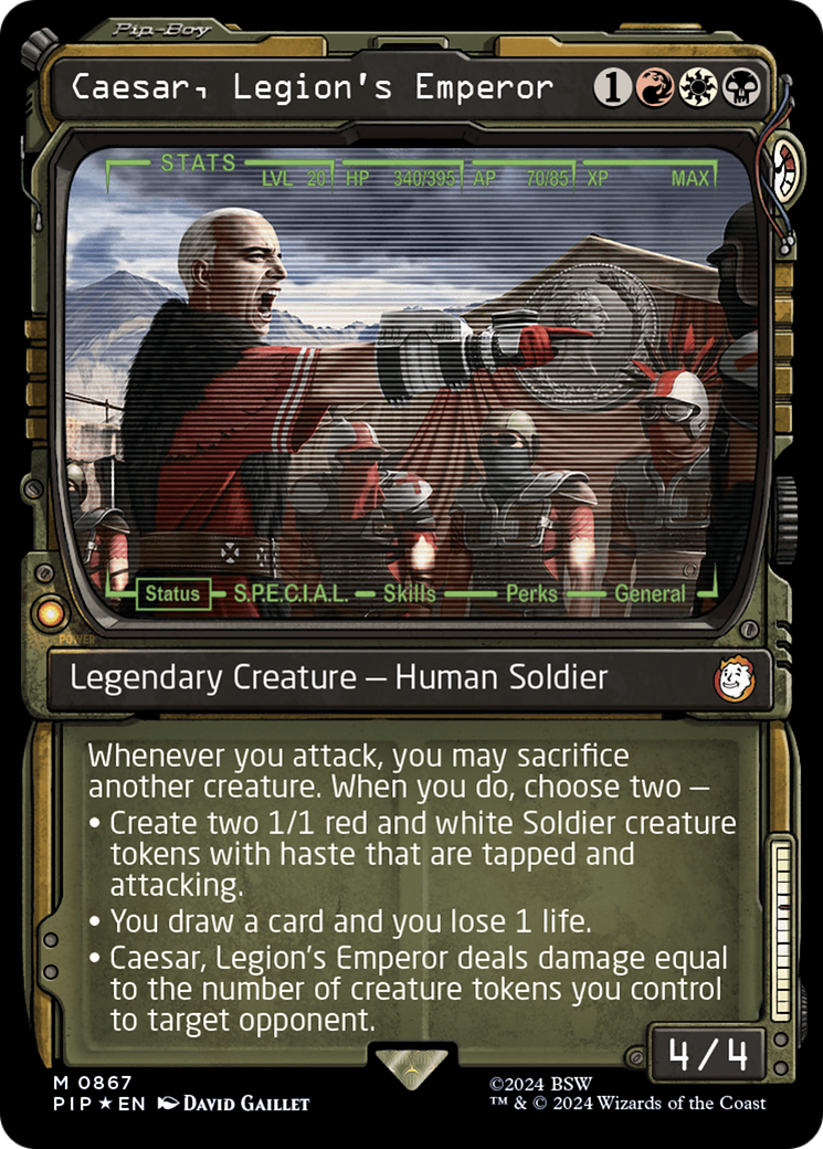 Caesar, Legion's Emperor (Showcase) (Surge Foil) [Fallout] | PLUS EV GAMES 