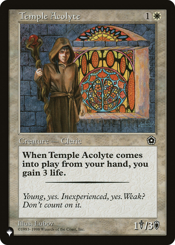 Temple Acolyte [The List Reprints] | PLUS EV GAMES 