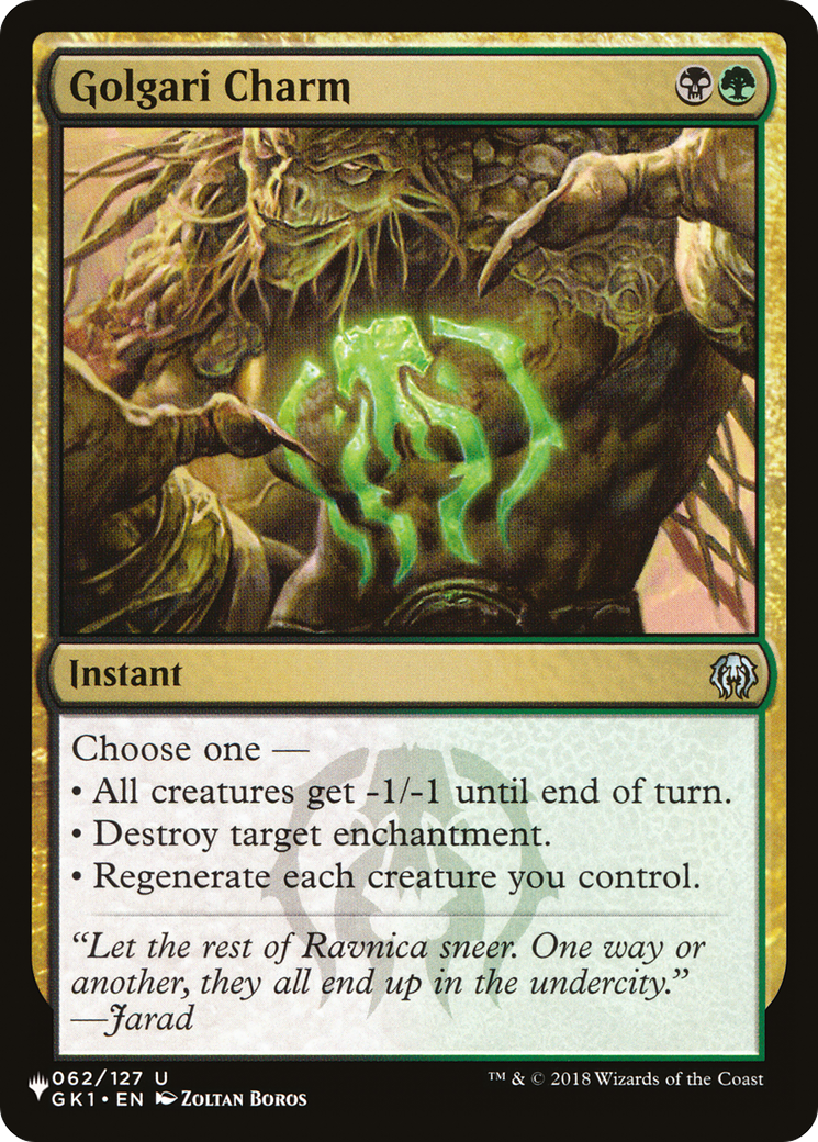 Golgari Charm [The List Reprints] | PLUS EV GAMES 