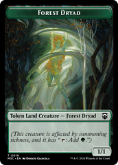 Boar (Ripple Foil) // Forest Dryad Double-Sided Token [Modern Horizons 3 Commander Tokens] | PLUS EV GAMES 