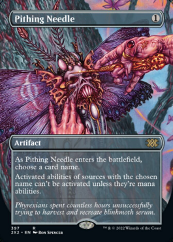 Pithing Needle (Borderless Alternate Art) [Double Masters 2022] | PLUS EV GAMES 