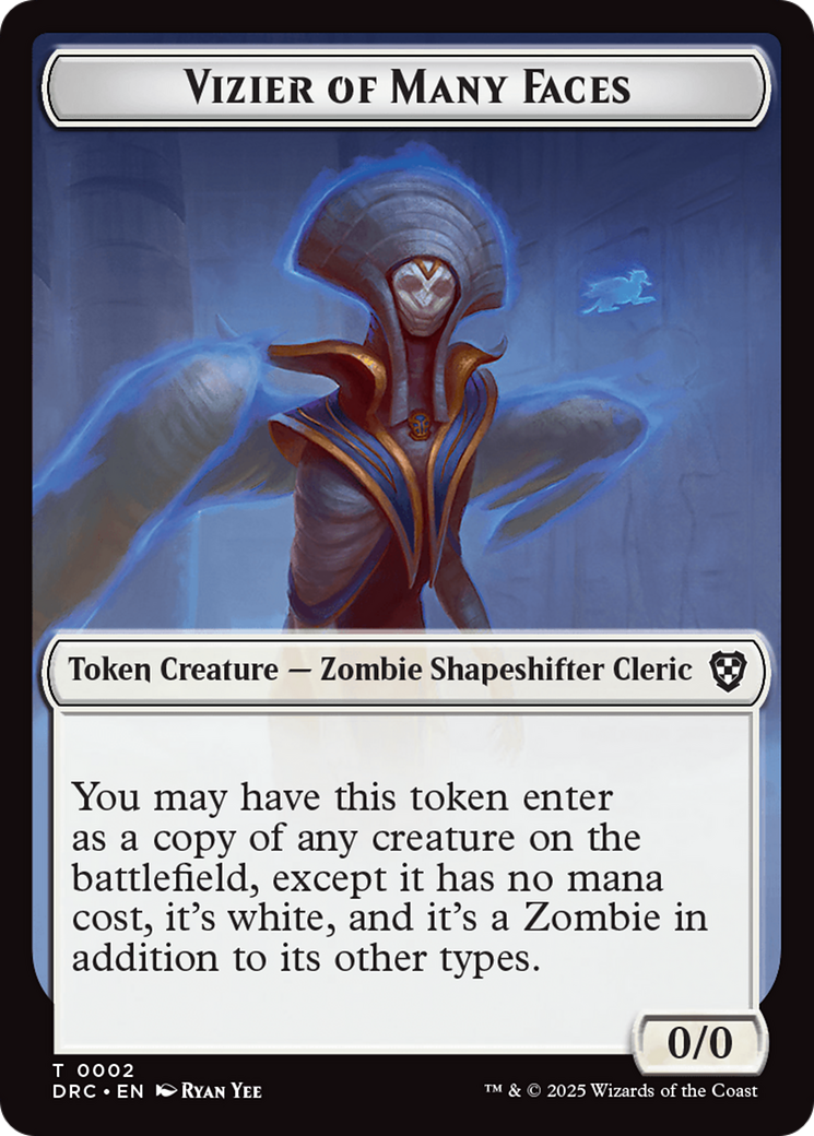 Angel of Sanctions // Vizier of Many Faces Double-Sided Token [Aetherdrift Commander] | PLUS EV GAMES 