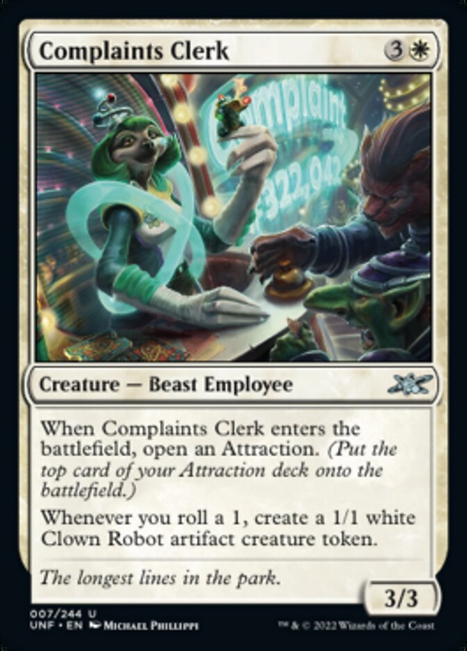 Complaints Clerk [Unfinity] | PLUS EV GAMES 