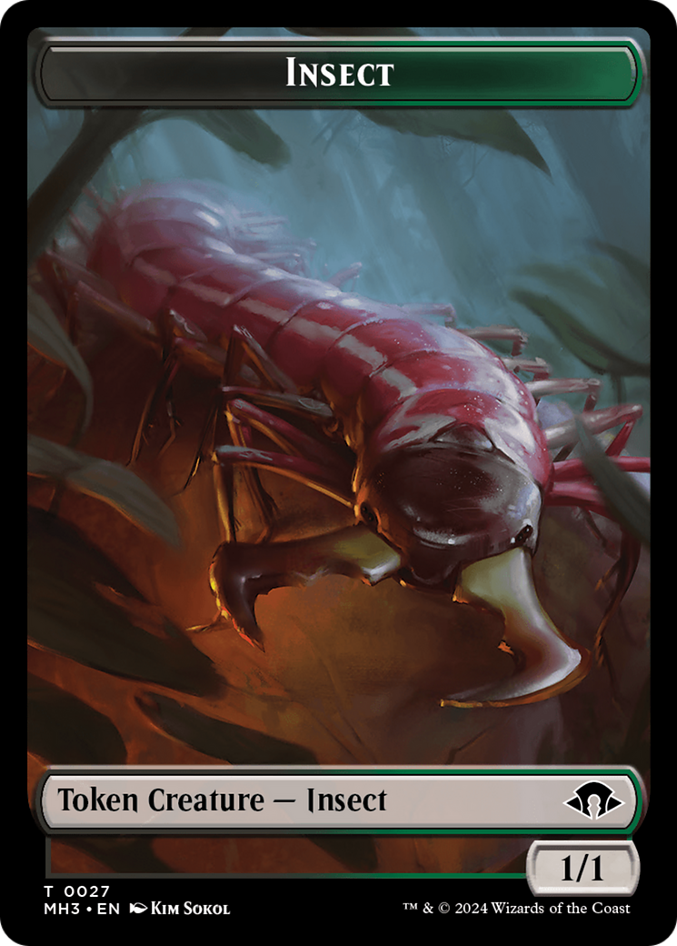 Zombie // Insect (0027) Double-Sided Token [Modern Horizons 3 Tokens] | PLUS EV GAMES 