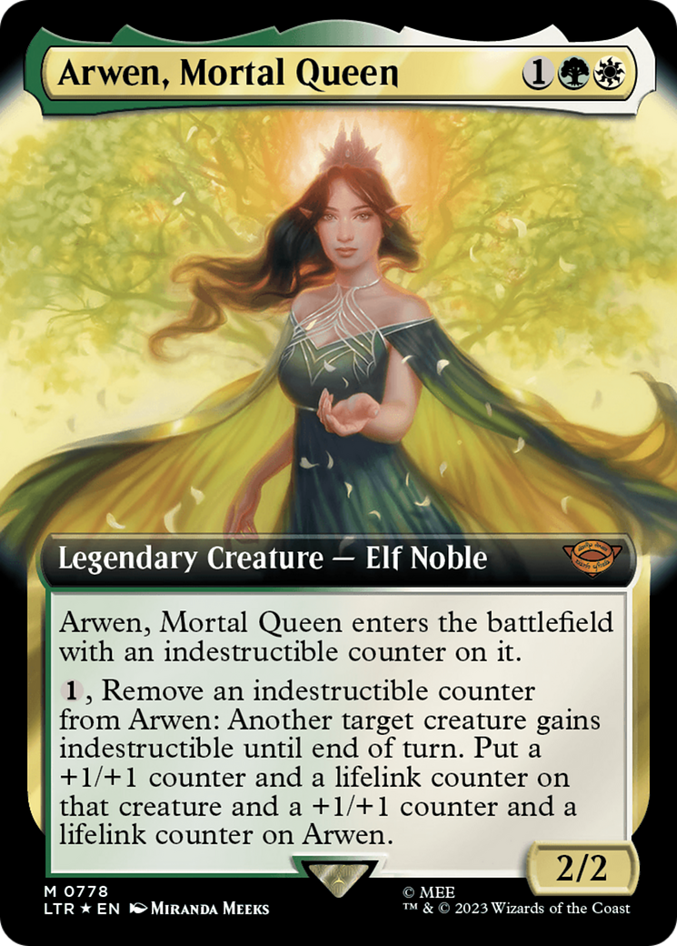 Arwen, Mortal Queen (Extended Art) (Surge Foil) [The Lord of the Rings: Tales of Middle-Earth] | PLUS EV GAMES 