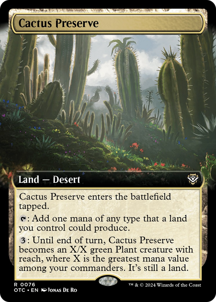 Cactus Preserve (Extended Art) [Outlaws of Thunder Junction Commander] | PLUS EV GAMES 