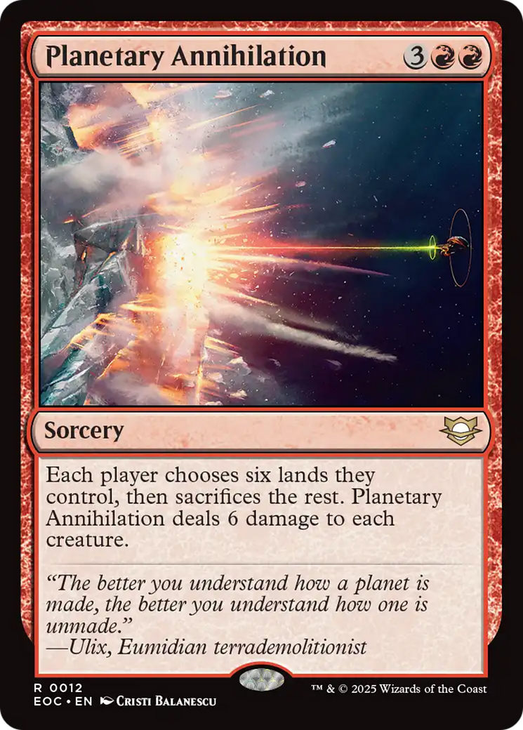 Planetary Annihilation [Edge of Eternities Commander] | PLUS EV GAMES 