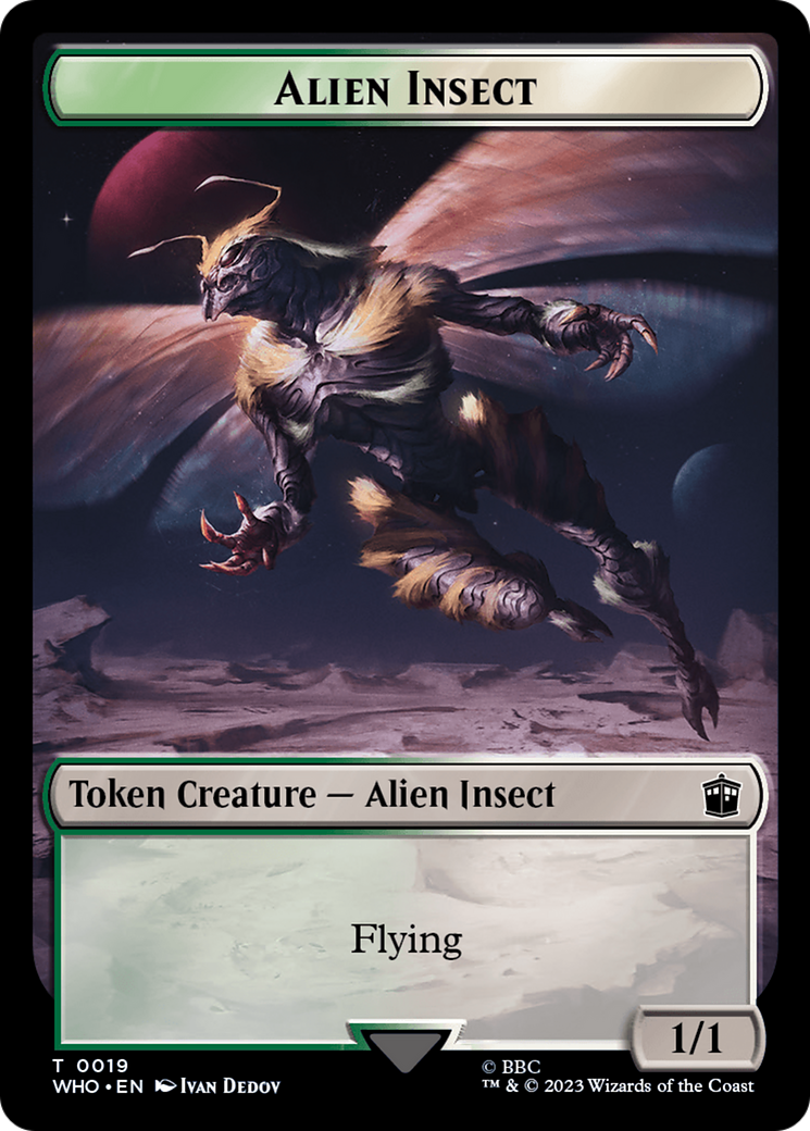 Alien Angel // Alien Insect Double-Sided Token [Doctor Who Tokens] | PLUS EV GAMES 