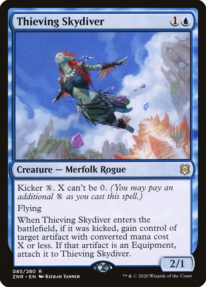 Thieving Skydiver (Promo Pack) [Zendikar Rising Promos] | PLUS EV GAMES 