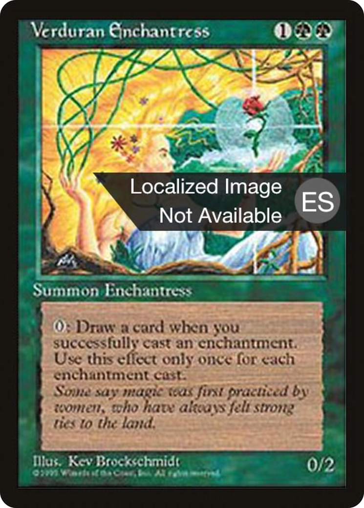Verduran Enchantress [Fourth Edition Foreign Black Border]
