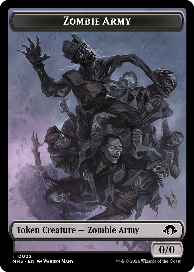 Eldrazi Spawn // Zombie Army Double-Sided Token [Modern Horizons 3 Tokens] | PLUS EV GAMES 