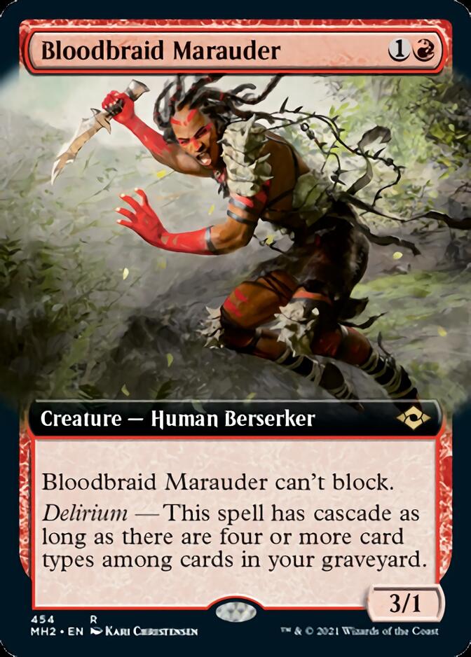 Bloodbraid Marauder (Extended Art) [Modern Horizons 2] | PLUS EV GAMES 