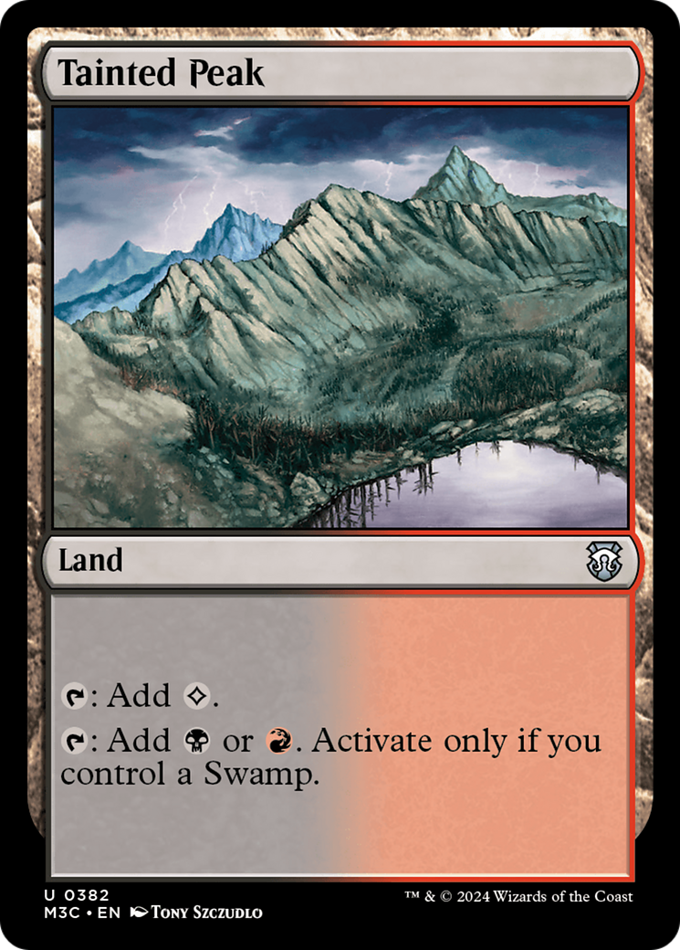 Tainted Peak (Ripple Foil) [Modern Horizons 3 Commander] | PLUS EV GAMES 