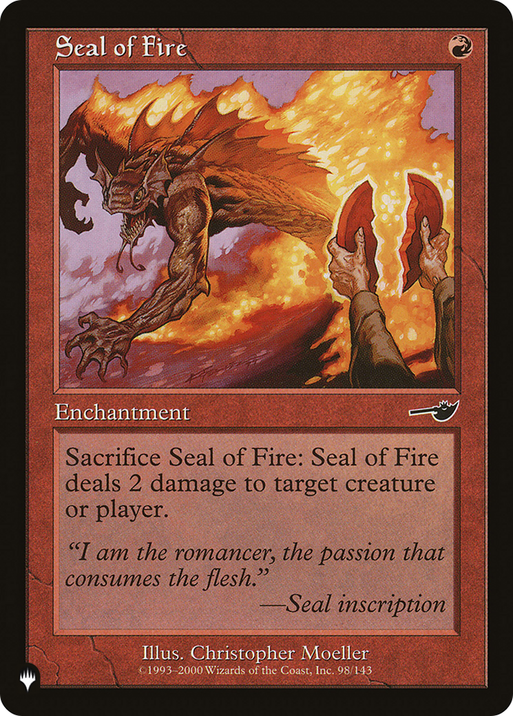 Seal of Fire [The List Reprints] | PLUS EV GAMES 