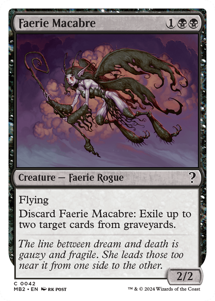 Faerie Macabre (White Border) [Mystery Booster 2] | PLUS EV GAMES 