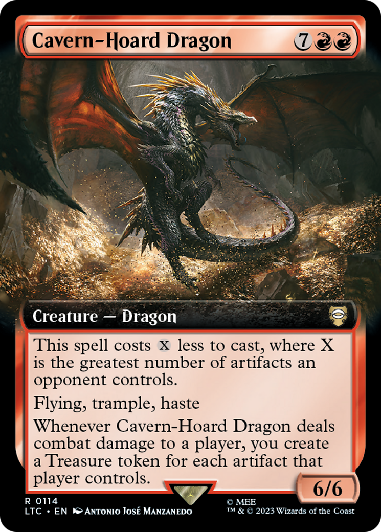 Cavern-Hoard Dragon (Extended Art) [The Lord of the Rings: Tales of Middle-Earth Commander] | PLUS EV GAMES 