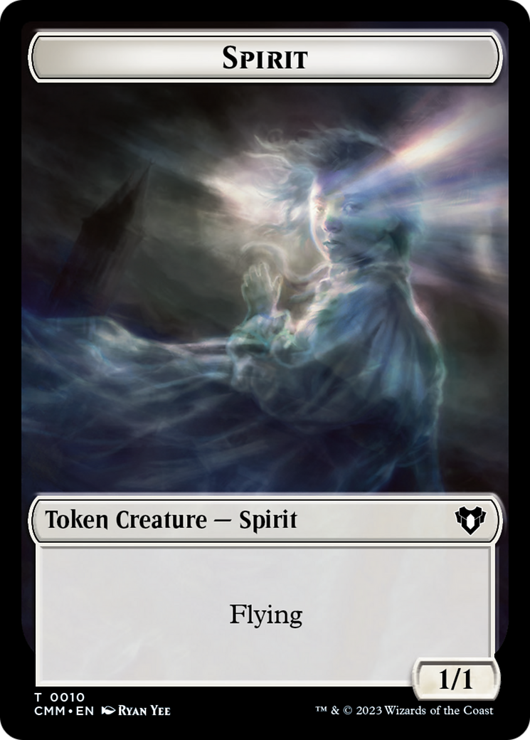 Spirit Token (10) [Commander Masters Tokens] | PLUS EV GAMES 