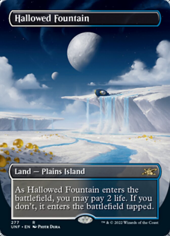 Hallowed Fountain (Borderless) [Unfinity] | PLUS EV GAMES 