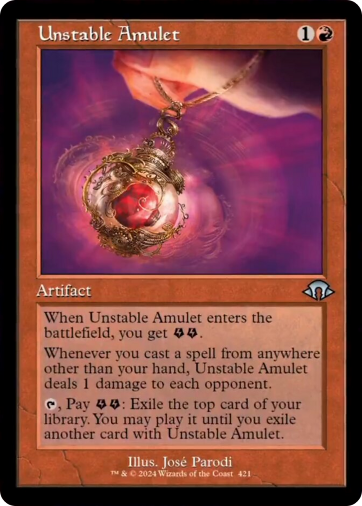 Unstable Amulet (Retro) [Modern Horizons 3] | PLUS EV GAMES 