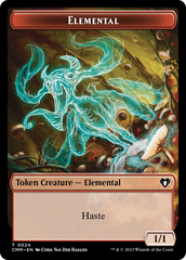 Elemental (0024) // Elf Druid Double-Sided Token [Commander Masters Tokens] | PLUS EV GAMES 