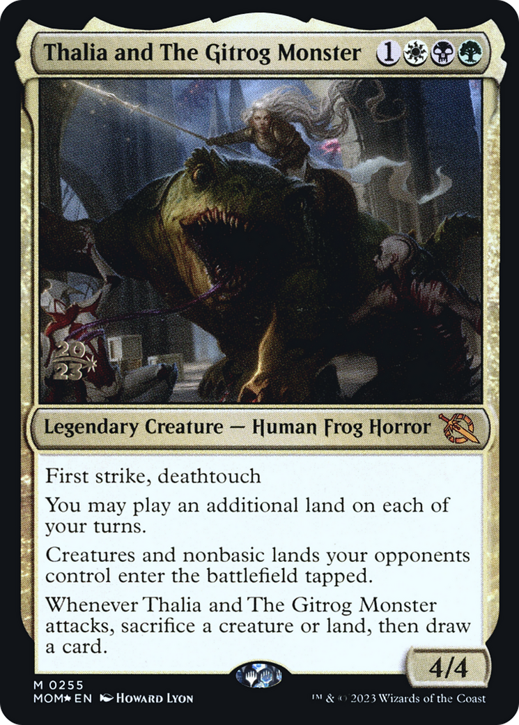 Thalia and The Gitrog Monster [March of the Machine Prerelease Promos] | PLUS EV GAMES 