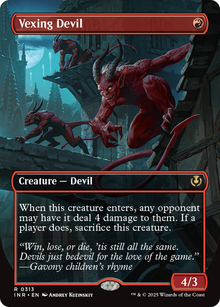 Vexing Devil (Borderless) [Innistrad Remastered] | PLUS EV GAMES 