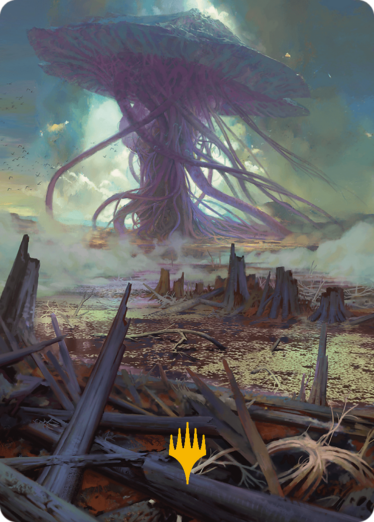 Swamp Art Card (Gold-Stamped Planeswalker Symbol) [Modern Horizons 3 Art Series] | PLUS EV GAMES 