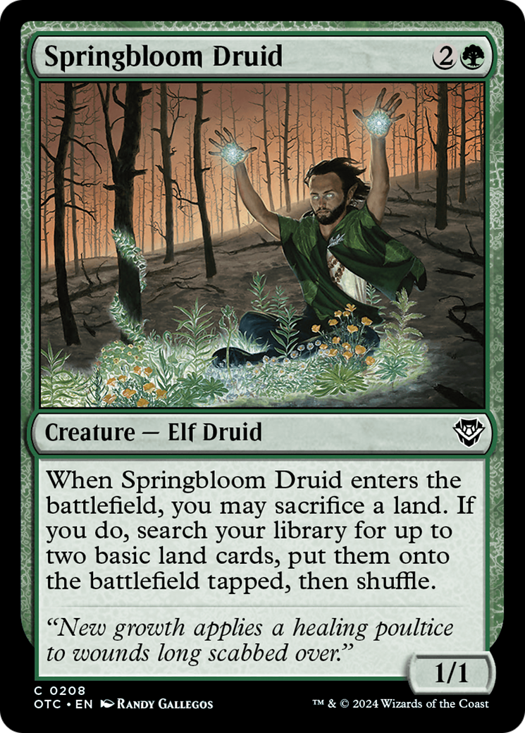 Springbloom Druid [Outlaws of Thunder Junction Commander] | PLUS EV GAMES 