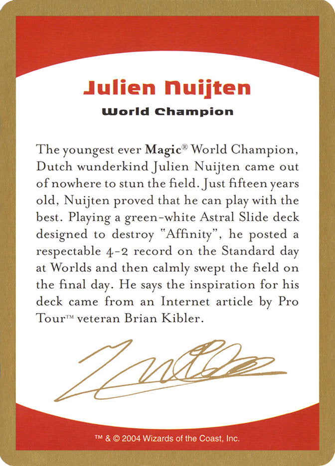 Julien Nuijten Bio [World Championship Decks 2004] | PLUS EV GAMES 