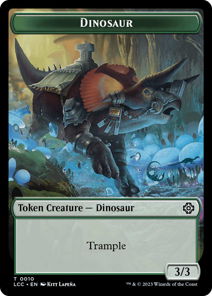 Elephant // Dinosaur (0010) Double-Sided Token [The Lost Caverns of Ixalan Commander Tokens] | PLUS EV GAMES 