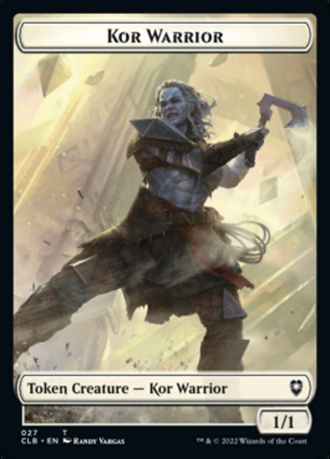 Kor Warrior // Wizard Double-Sided Token [Commander Legends: Battle for Baldur's Gate Tokens] | PLUS EV GAMES 