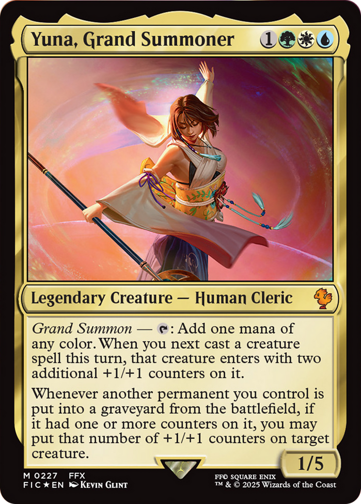 Yuna, Grand Summoner (Surge Foil) [FINAL FANTASY Commander] | PLUS EV GAMES 