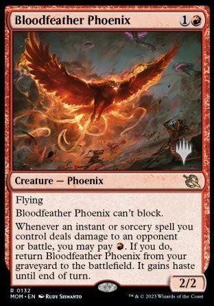 Bloodfeather Phoenix (Promo Pack) [March of the Machine Promos] | PLUS EV GAMES 