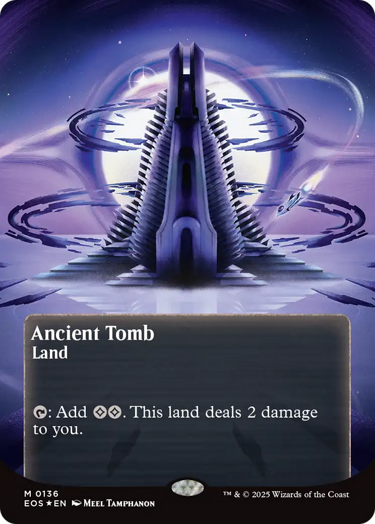 Ancient Tomb (0136) (Borderless) (Galaxy Foil) [Edge of Eternities: Stellar Sights] | PLUS EV GAMES 