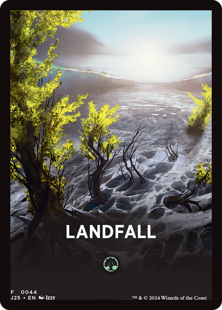 Landfall Theme Card [Foundations Jumpstart Front Cards] | PLUS EV GAMES 