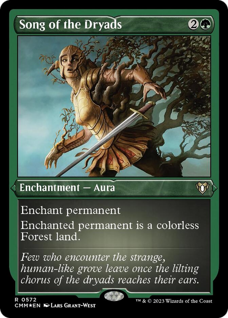 Song of the Dryads (Foil Etched) [Commander Masters] | PLUS EV GAMES 