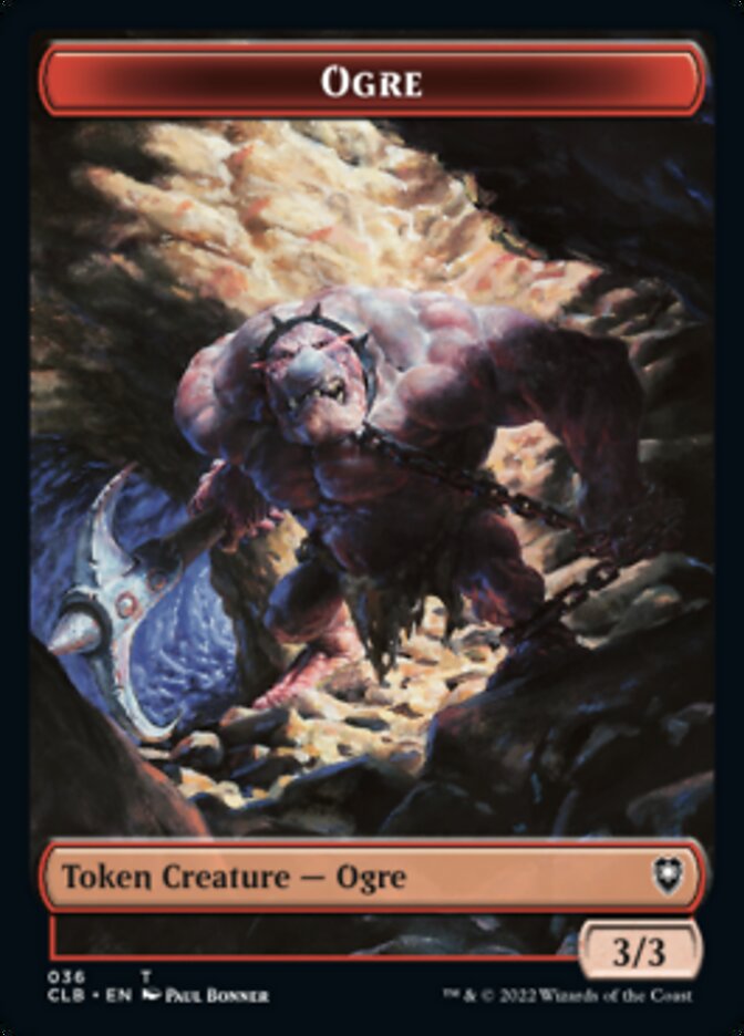 Boar // Ogre Double-Sided Token [Commander Legends: Battle for Baldur's Gate Tokens] | PLUS EV GAMES 