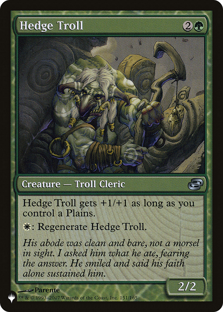 Hedge Troll [The List Reprints] | PLUS EV GAMES 