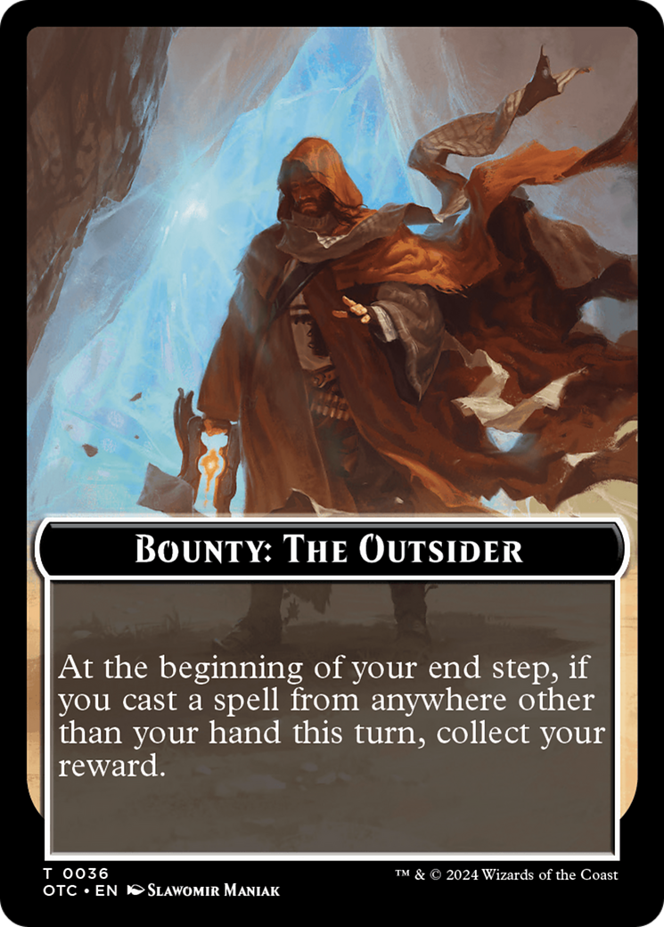 Bounty: The Outsider // Bounty Rules Double-Sided Token [Outlaws of Thunder Junction Commander Tokens] | PLUS EV GAMES 