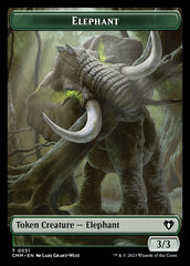 Clue // Elephant Double-Sided Token [Commander Masters Tokens] | PLUS EV GAMES 