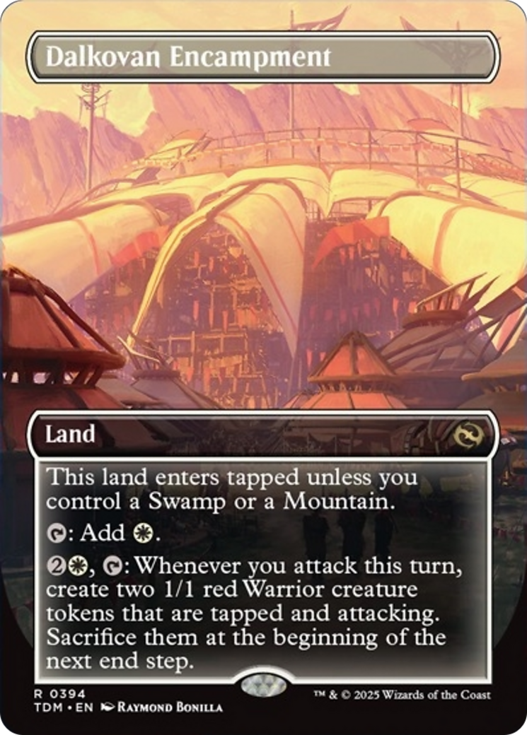 Dalkovan Encampment (Borderless) [Tarkir: Dragonstorm] | PLUS EV GAMES 