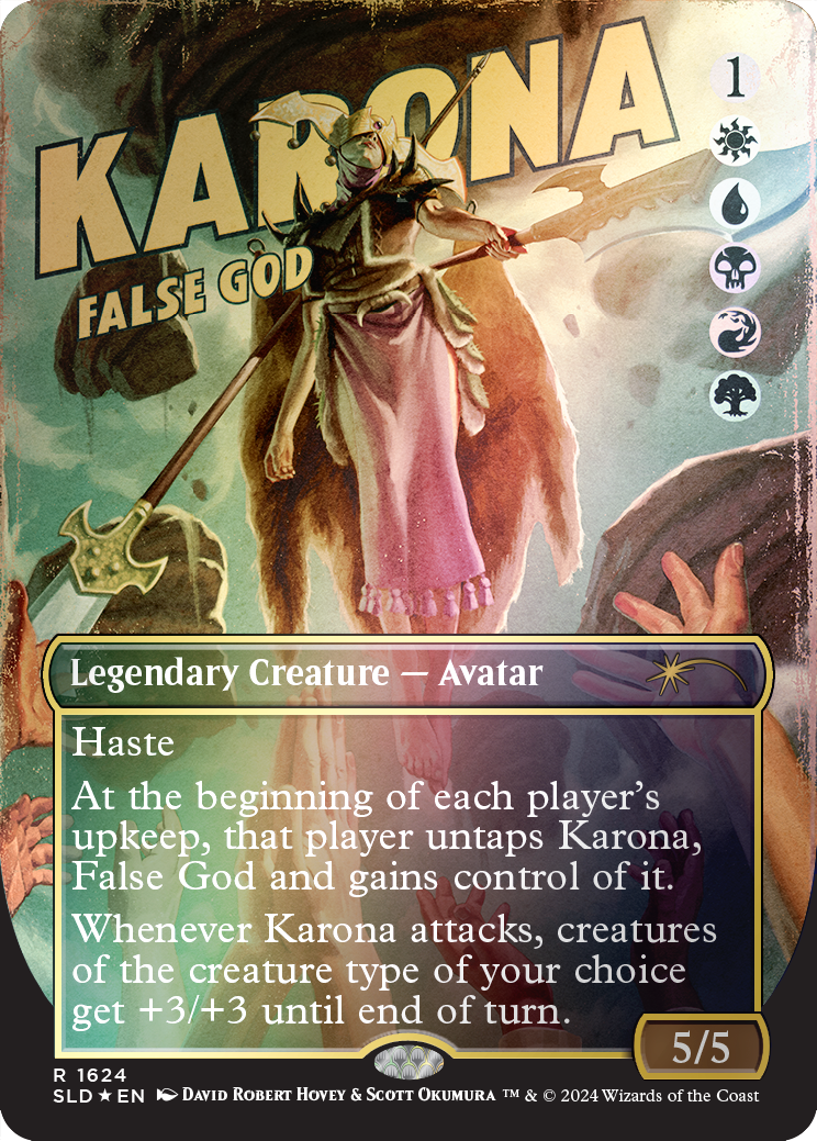 Karona, False God (Rainbow Foil) [Secret Lair Drop Series] | PLUS EV GAMES 